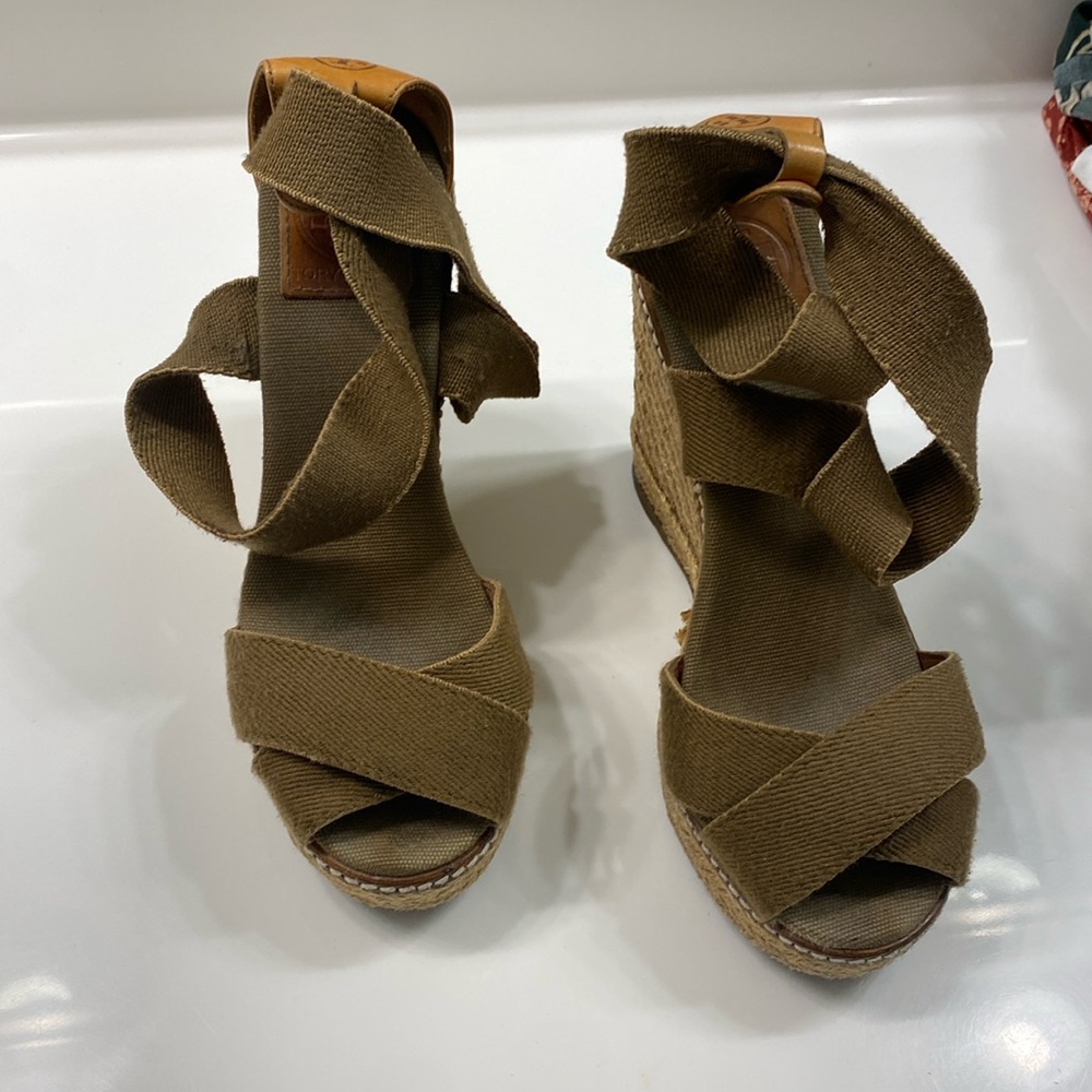 Tory Burch Frieda Espadrilles Wedge Sandals size 6